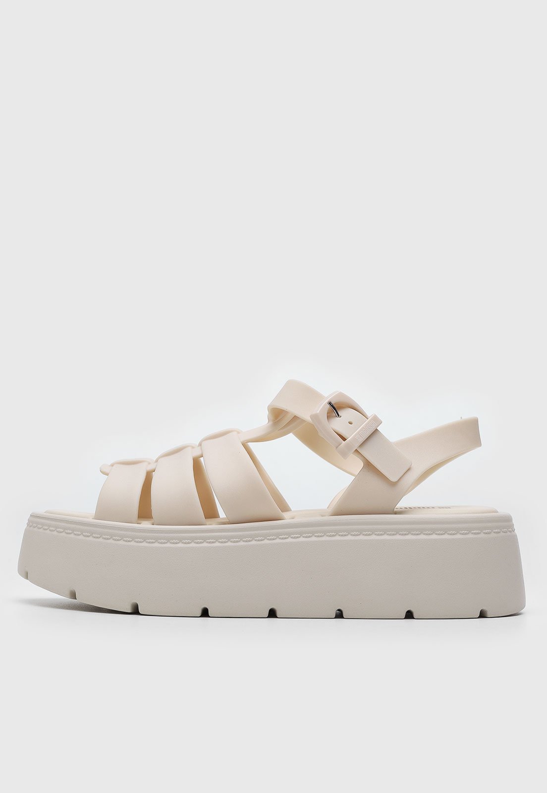 Sandália Feminina Melissa Plataforma Baixa Off-White