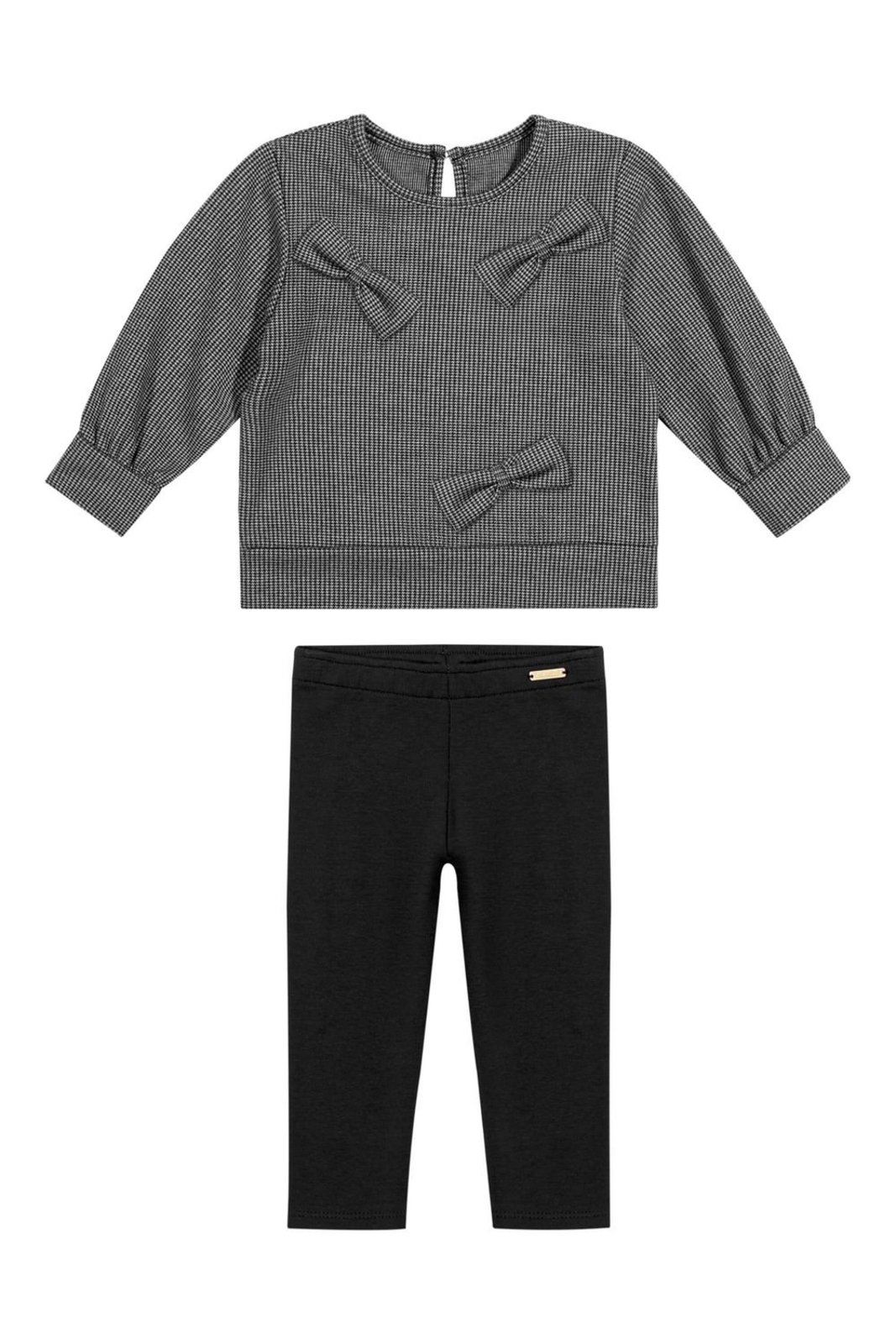 Infantil - Conjunto Longo Menina Laços Colorittá Preto