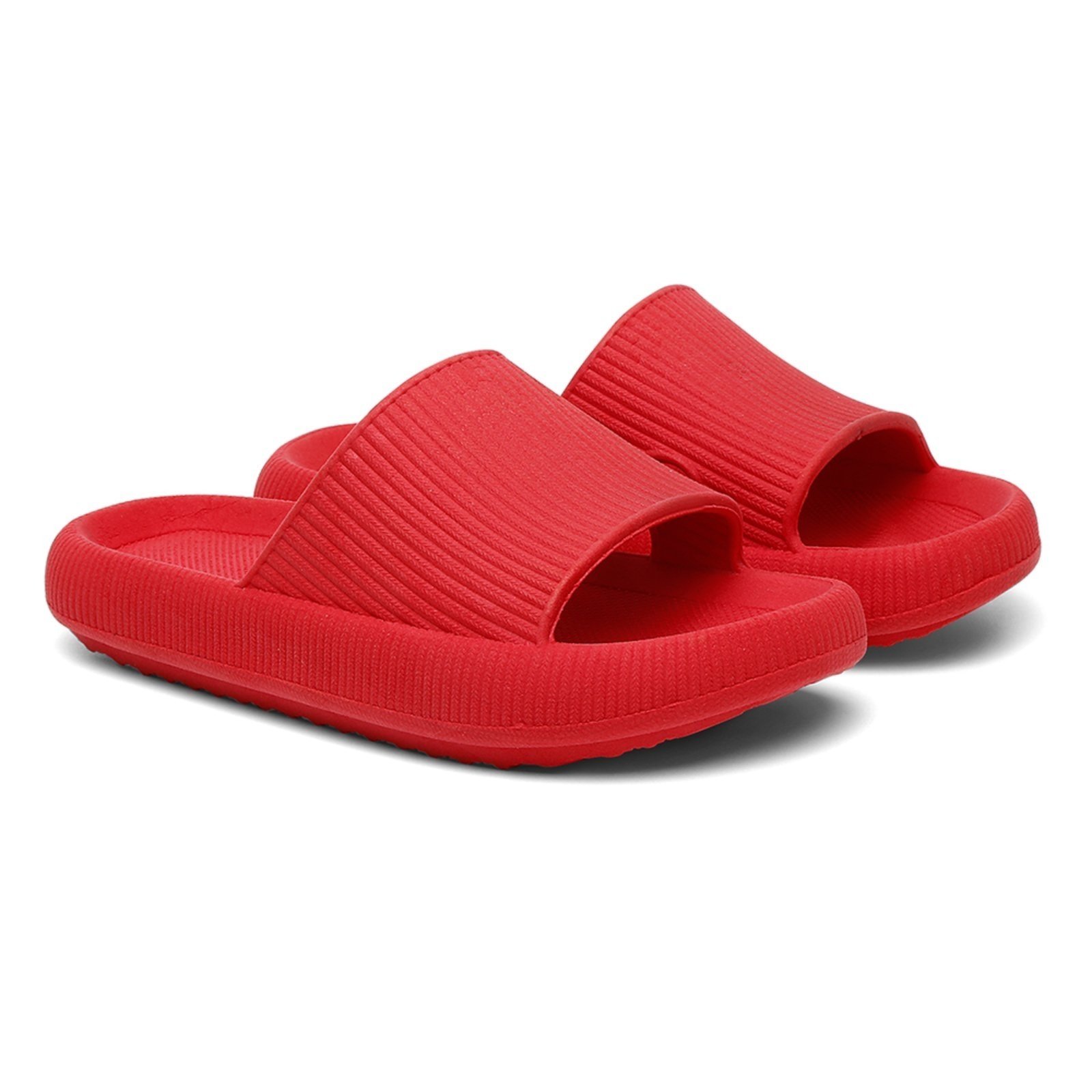 Chinelo Nuvem Slide Flexível Confort Estiloso Vermelho