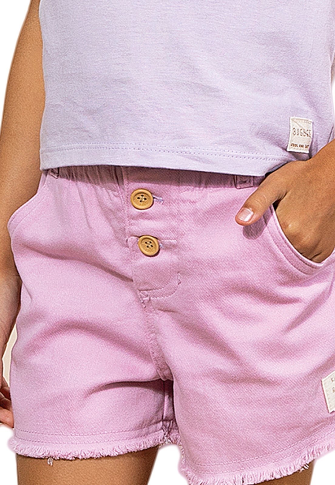 Vista 3 Infantil - Short Sarja Moletom Lilás Bugbee 6 roxo Bugbee roxo