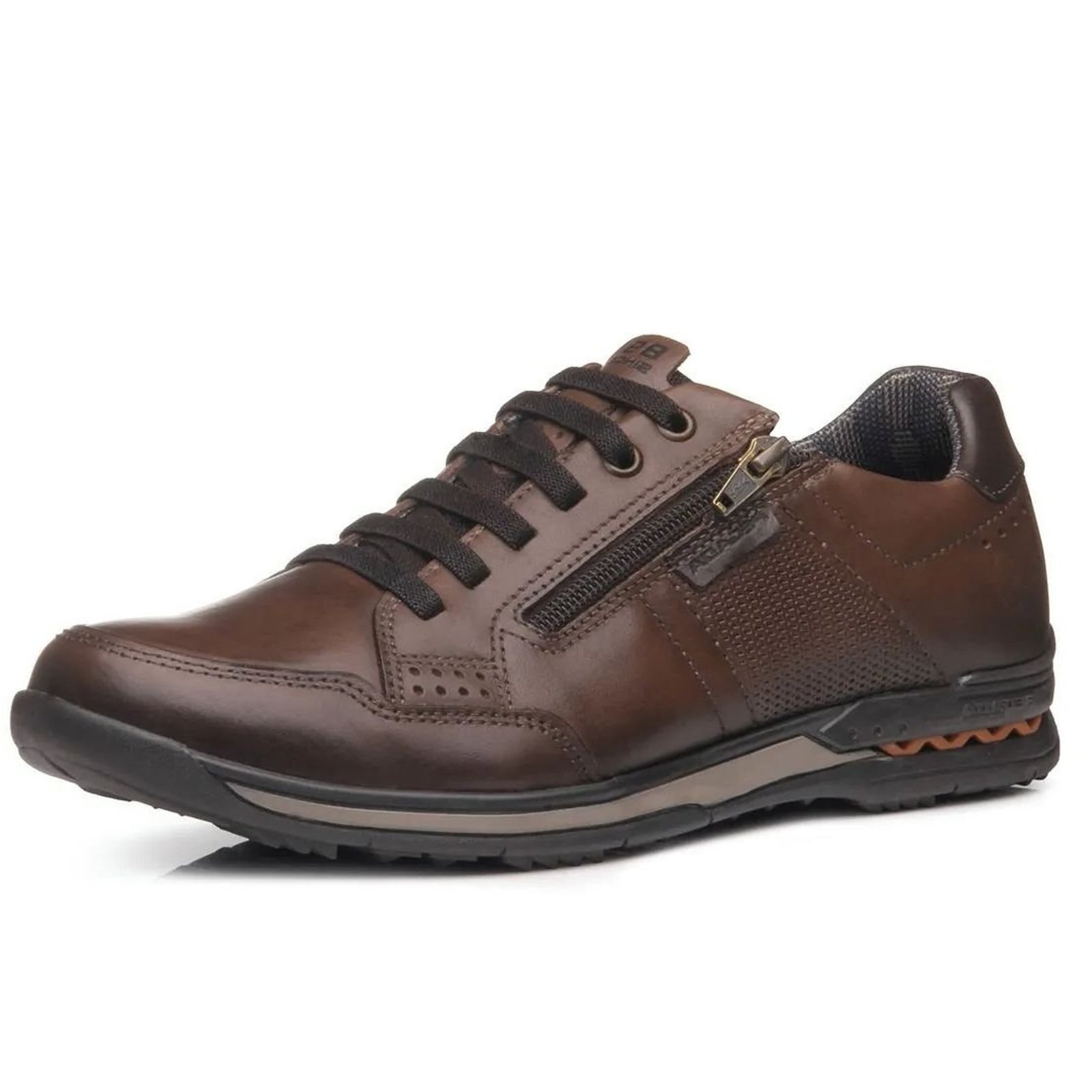 Sapatenis Masculino Conforto Moderno Couro Amortech Pegada