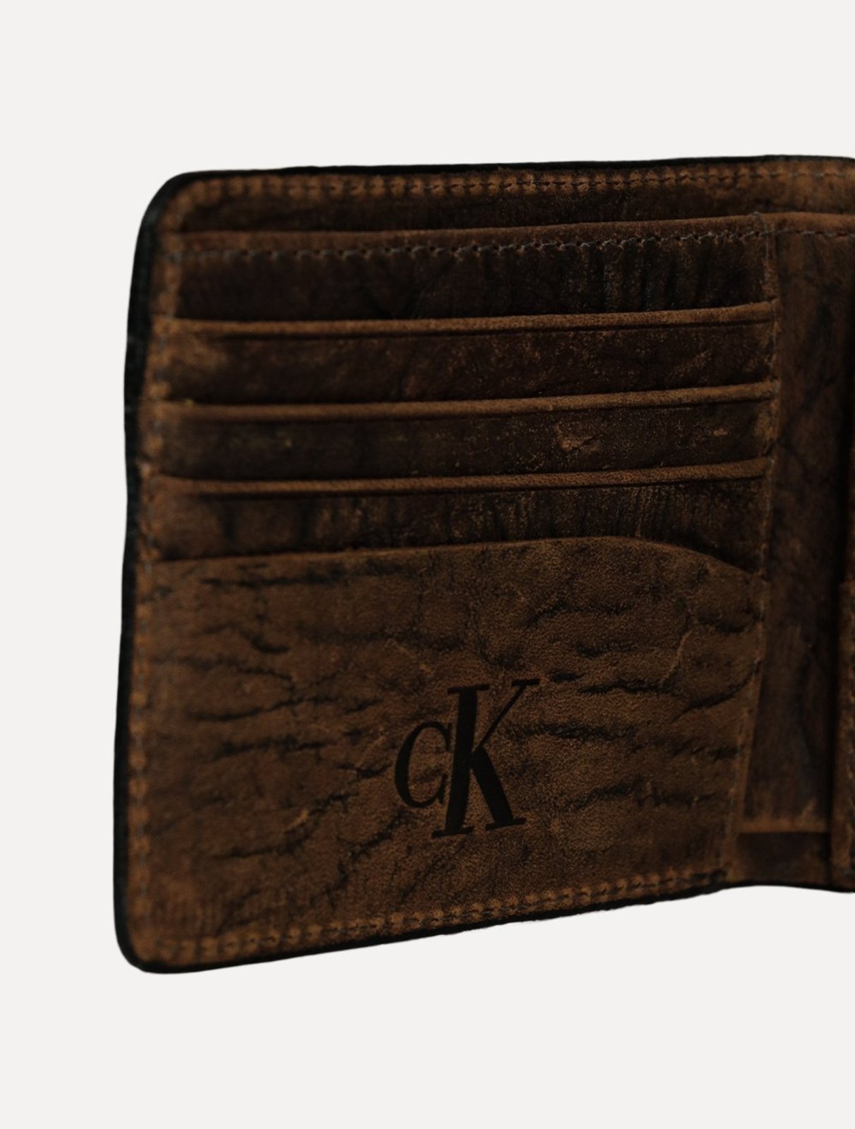 Vista 3 Carteira Calvin Klein Jeans C0uro Basic Paquiderme marrom Calvin Klein marrom