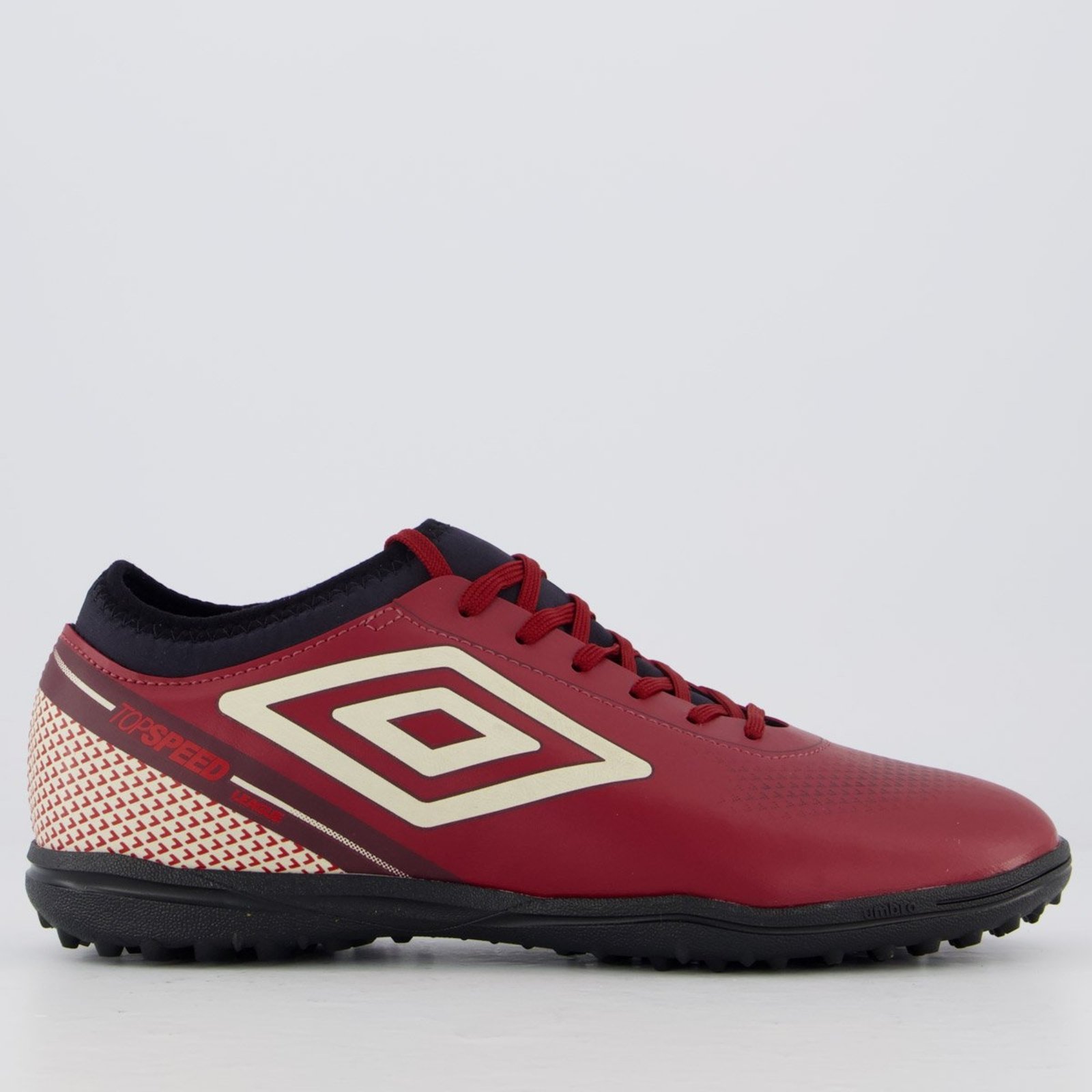Chuteira Umbro Top Speed League Society Bordô