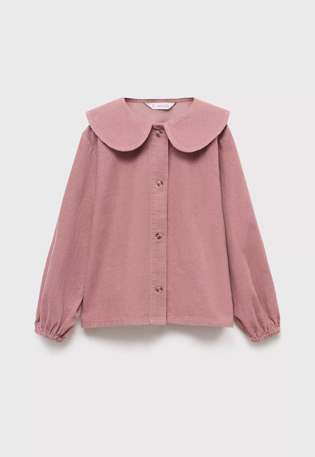 Infantil - Camisa MANGO Gola Arredondada Rosa