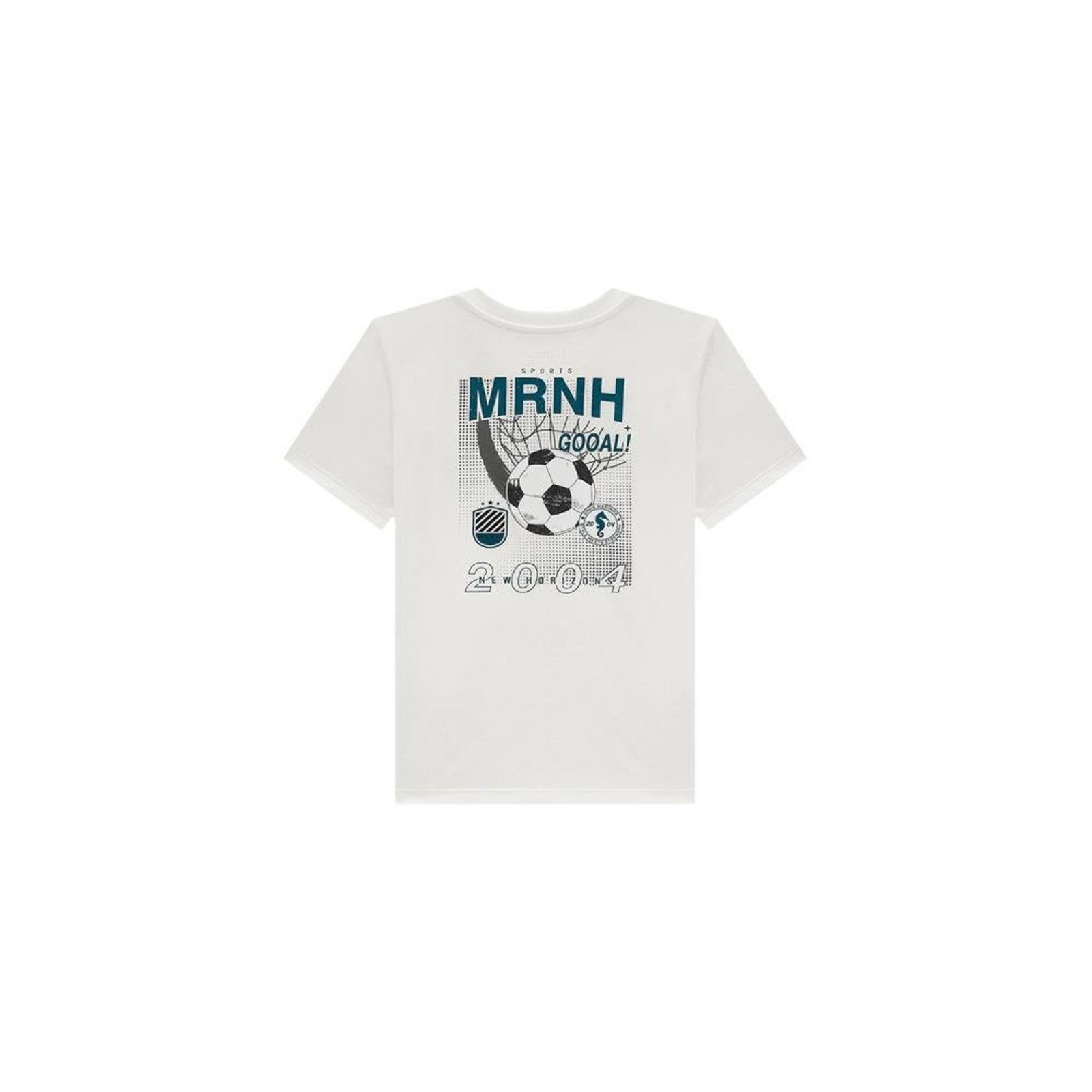 Infantil - Camiseta Manga Curta Estampada Onda Marinha 10 Off-white