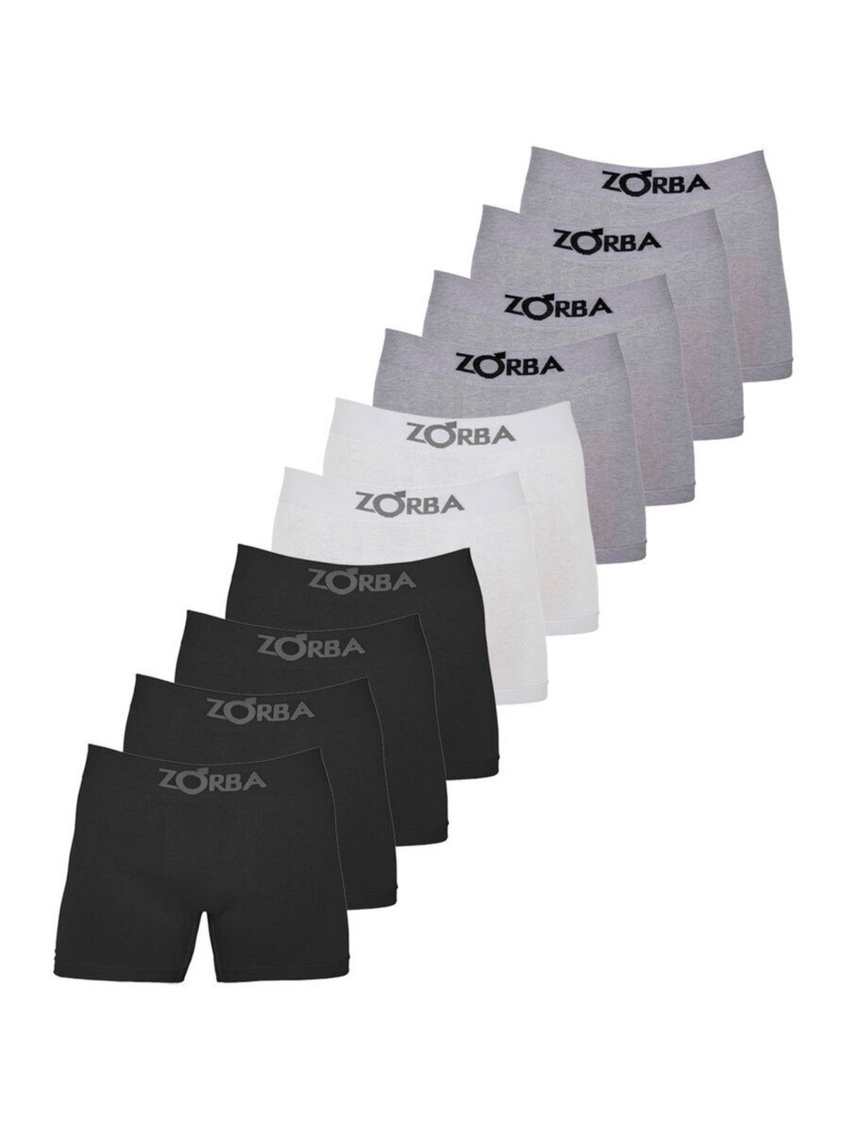 Kit com 10 Cuecas Boxer Zorba 781 Branco