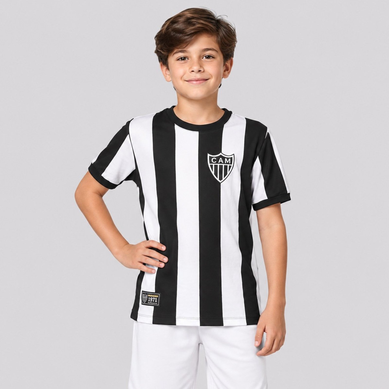 Camisa Atlético Mineiro Retrô 1971 Juvenil Branca