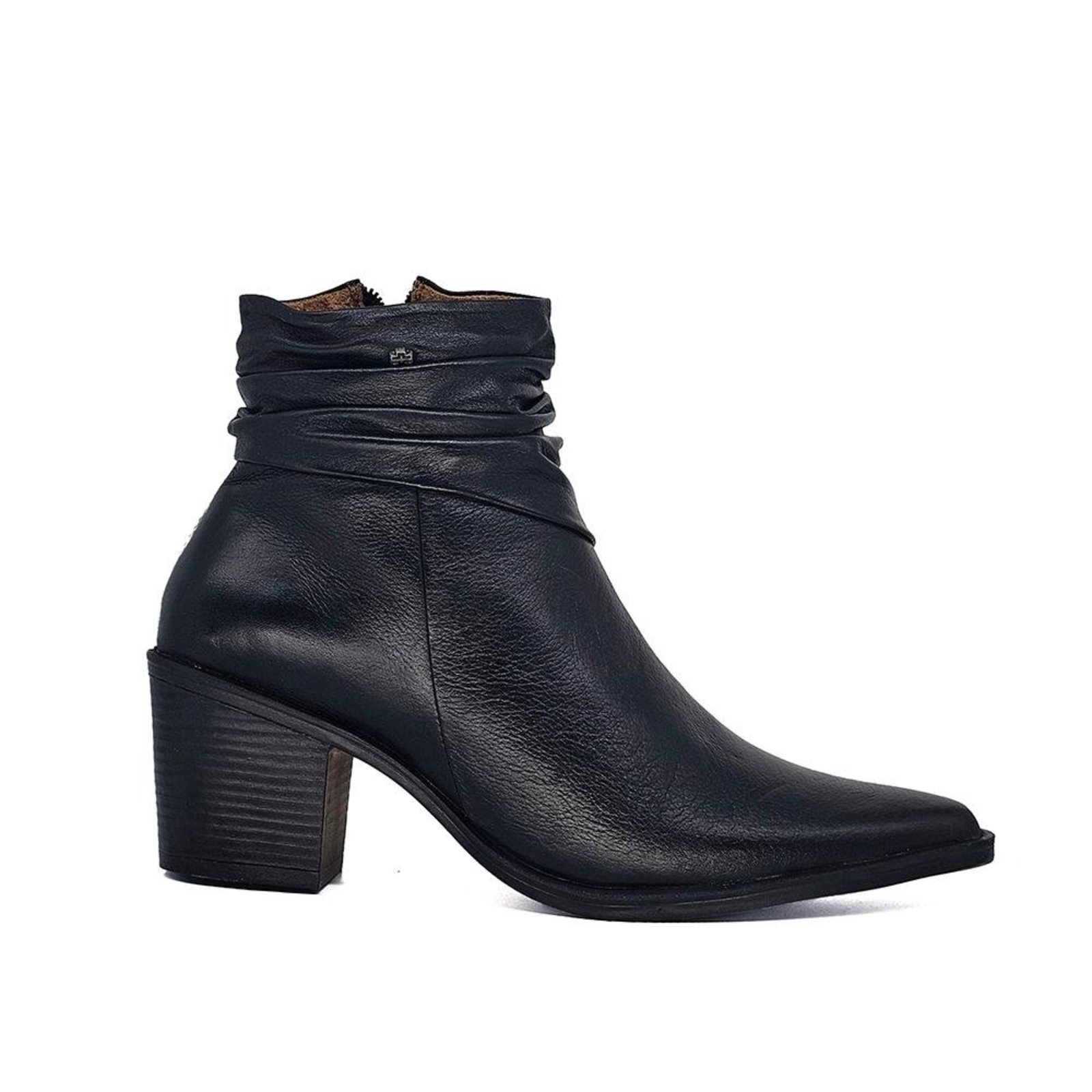Bota Feminina LOR009 Couro Preto Incolor
