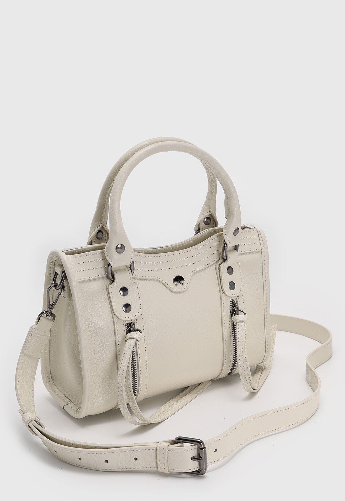 Vista 3 Bolsa Luiza Barcelos Tiracolo Off white off-white white off-white white