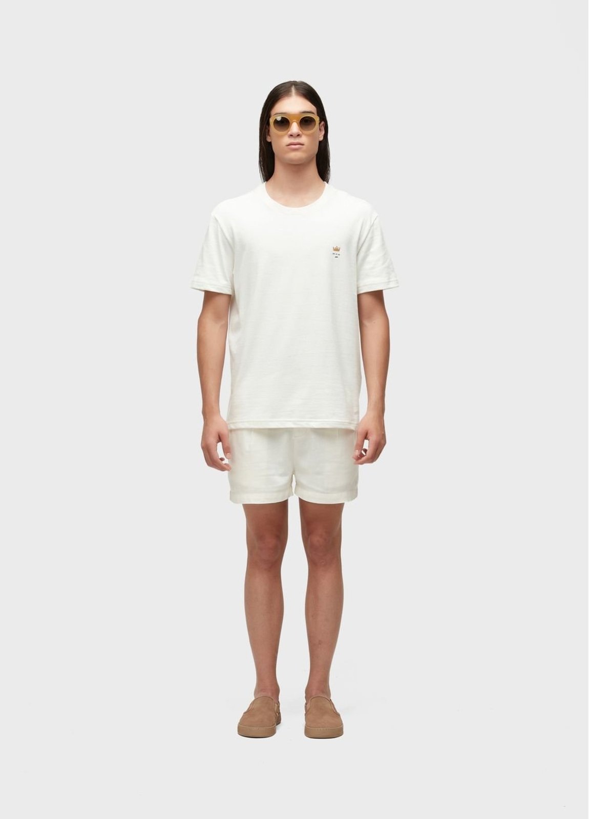 Short fluid linen pleats OSKLEN