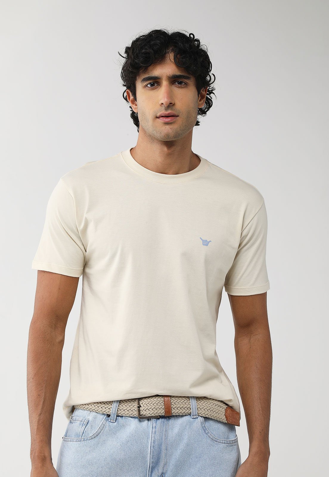 Camiseta Masculina Hang Loose Silk Greekback Off-White