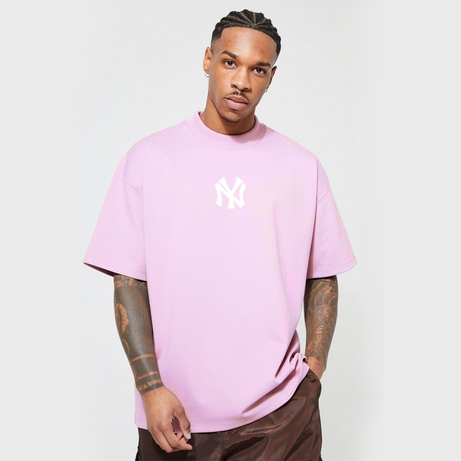 Camiseta Oversized Rosa Streetwear NY Off-Y