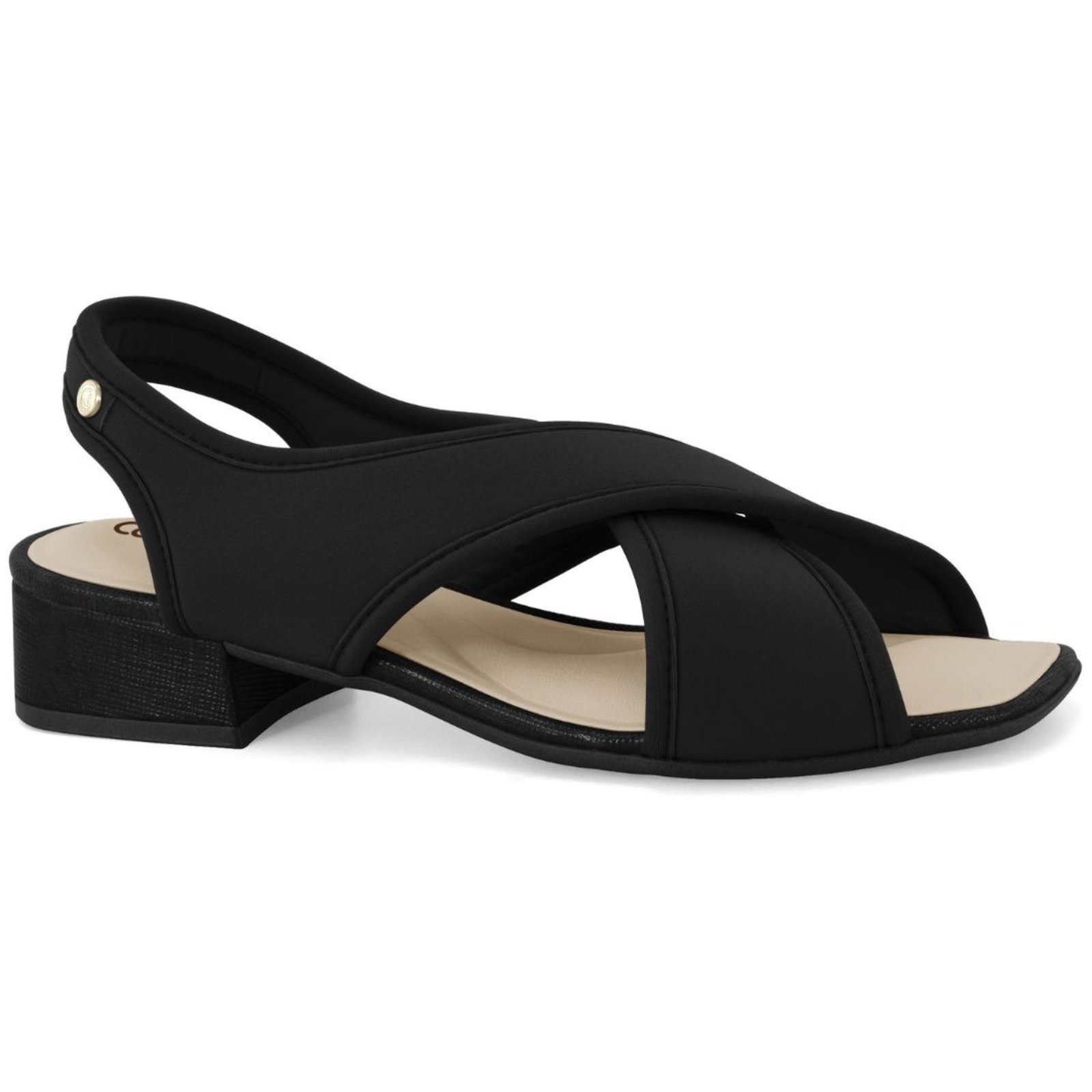 Sandália Feminina Preta Anatômica Comfortflex 2555409-4