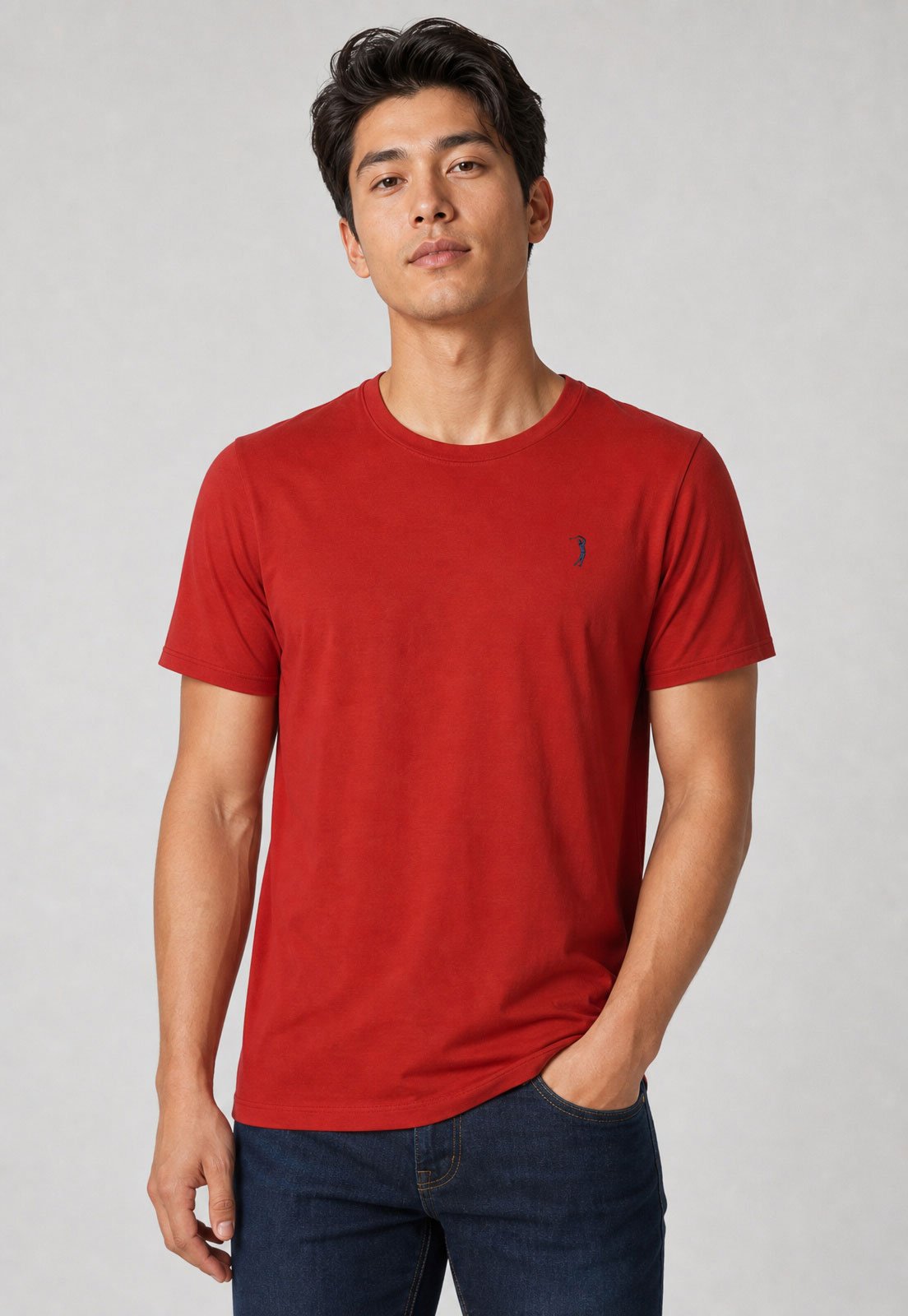 Camiseta Masculina Aleatory Logo Vermelha
