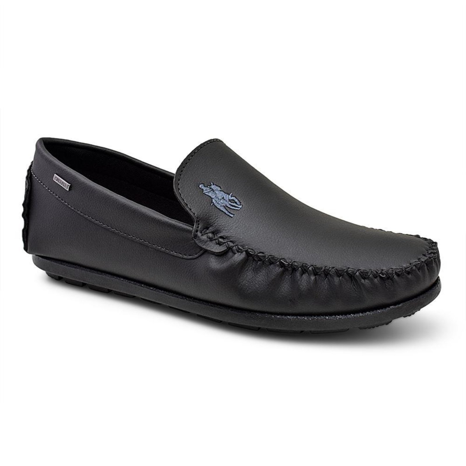 Mocassim Masculino Avilla Costurado Confortável Preto 37 Preto