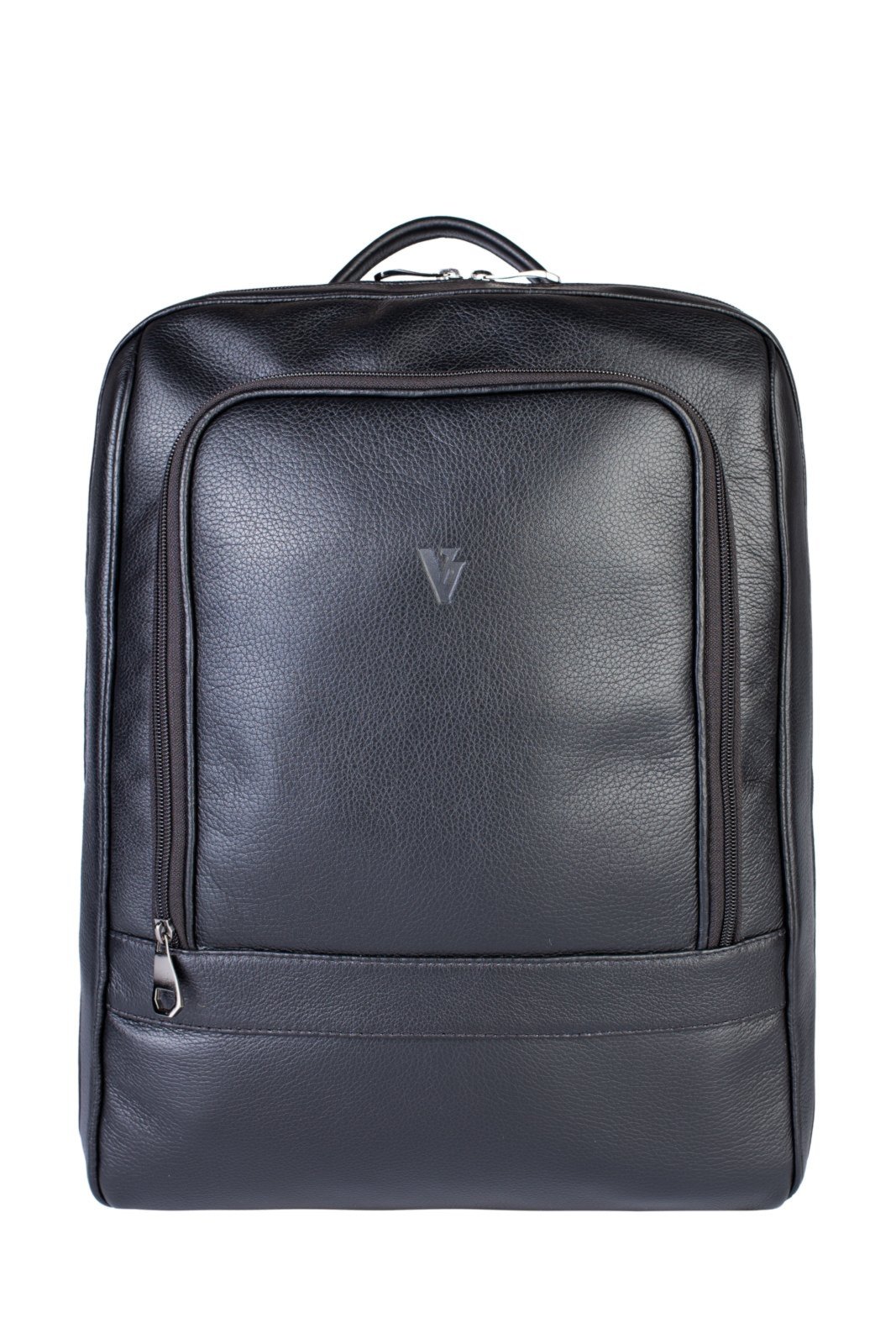 Mochila Vira Vento De Couro Slim Masculina Enzo – Preto