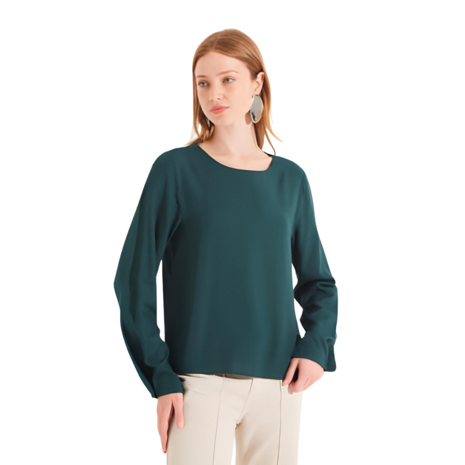 Blusa Feminina Solta Manga Longa Forum