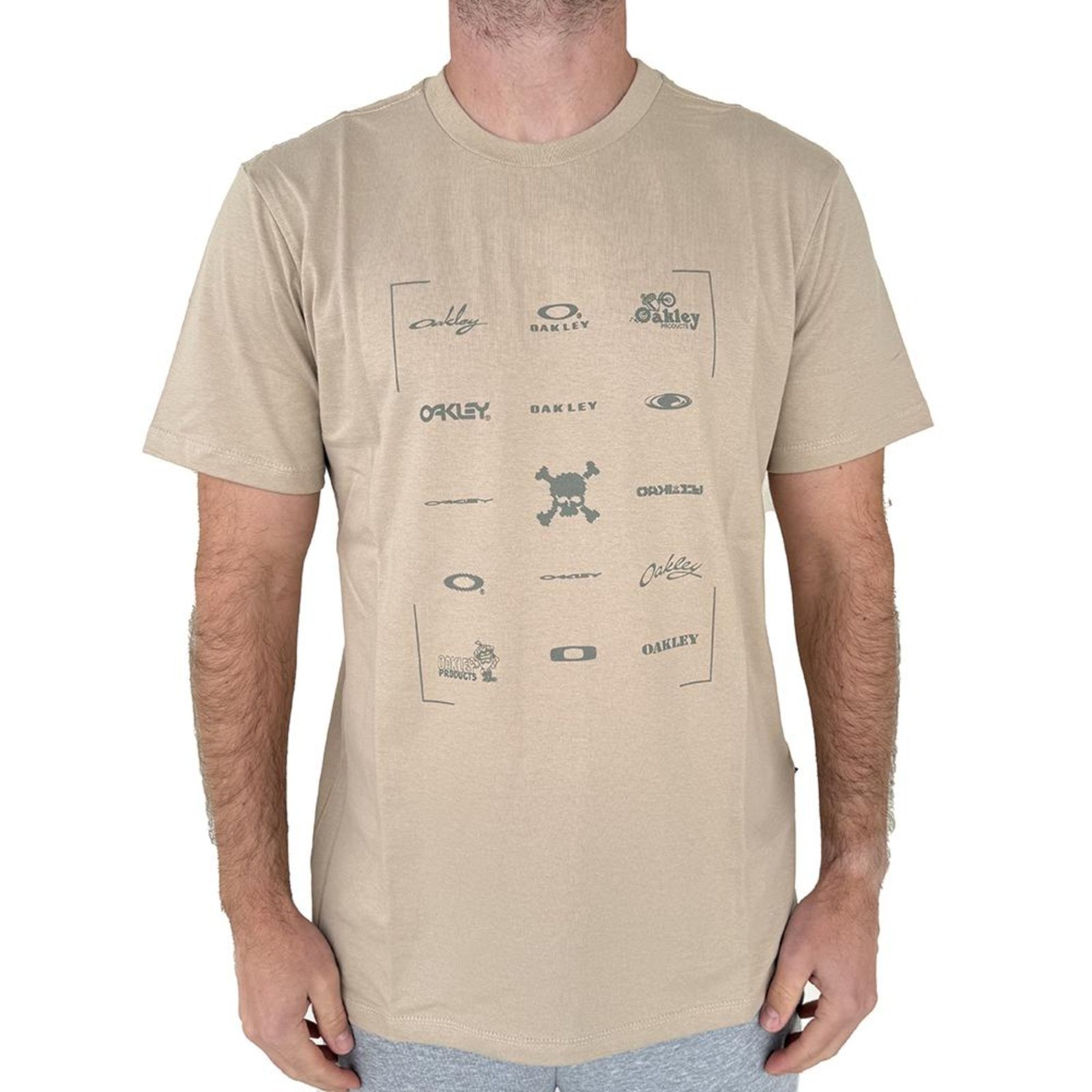 Camiseta Oakley Logomania WT25 Masculina Humus