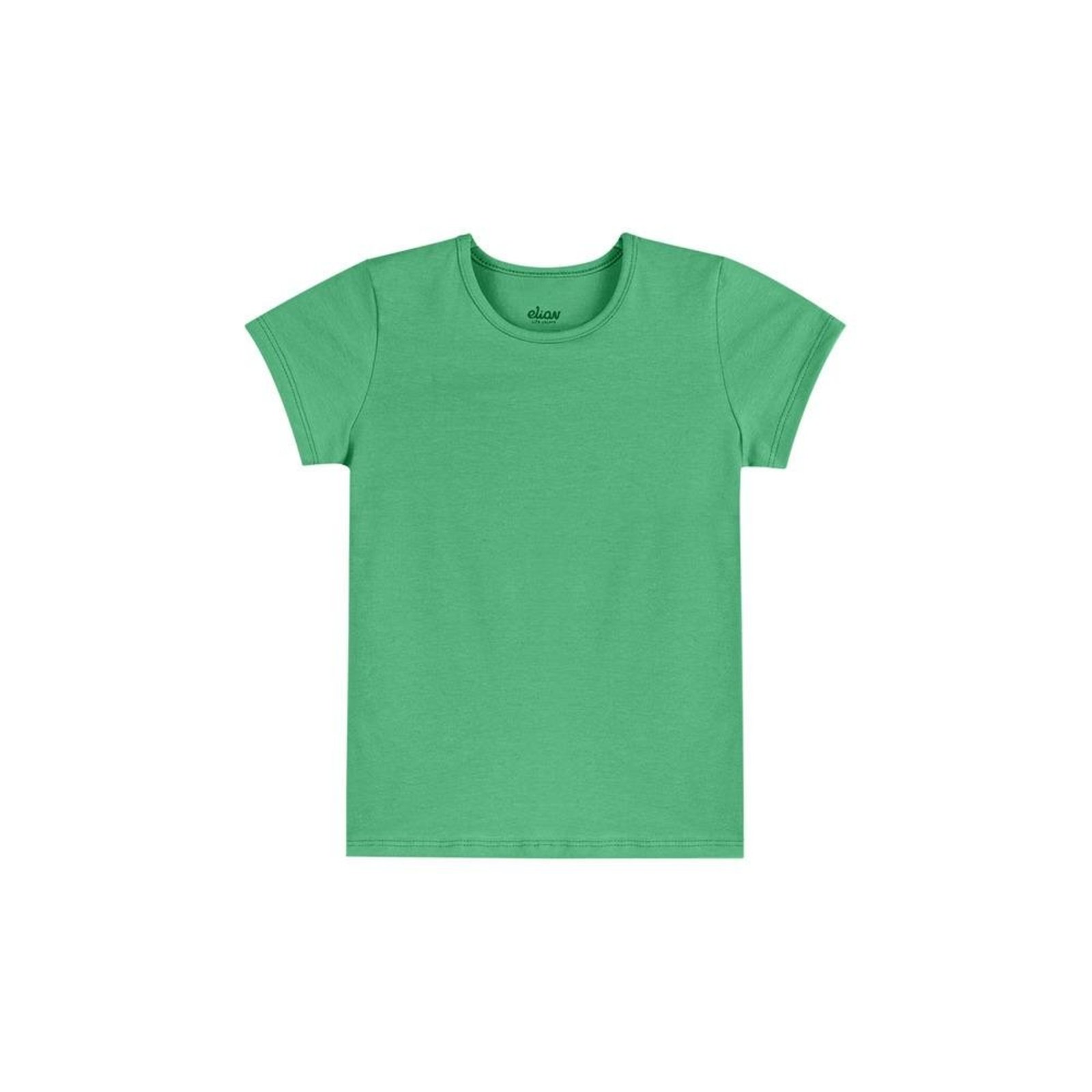 Infantil - Camiseta Básica Algodão Manga Curta Elian Verde 1 Verde