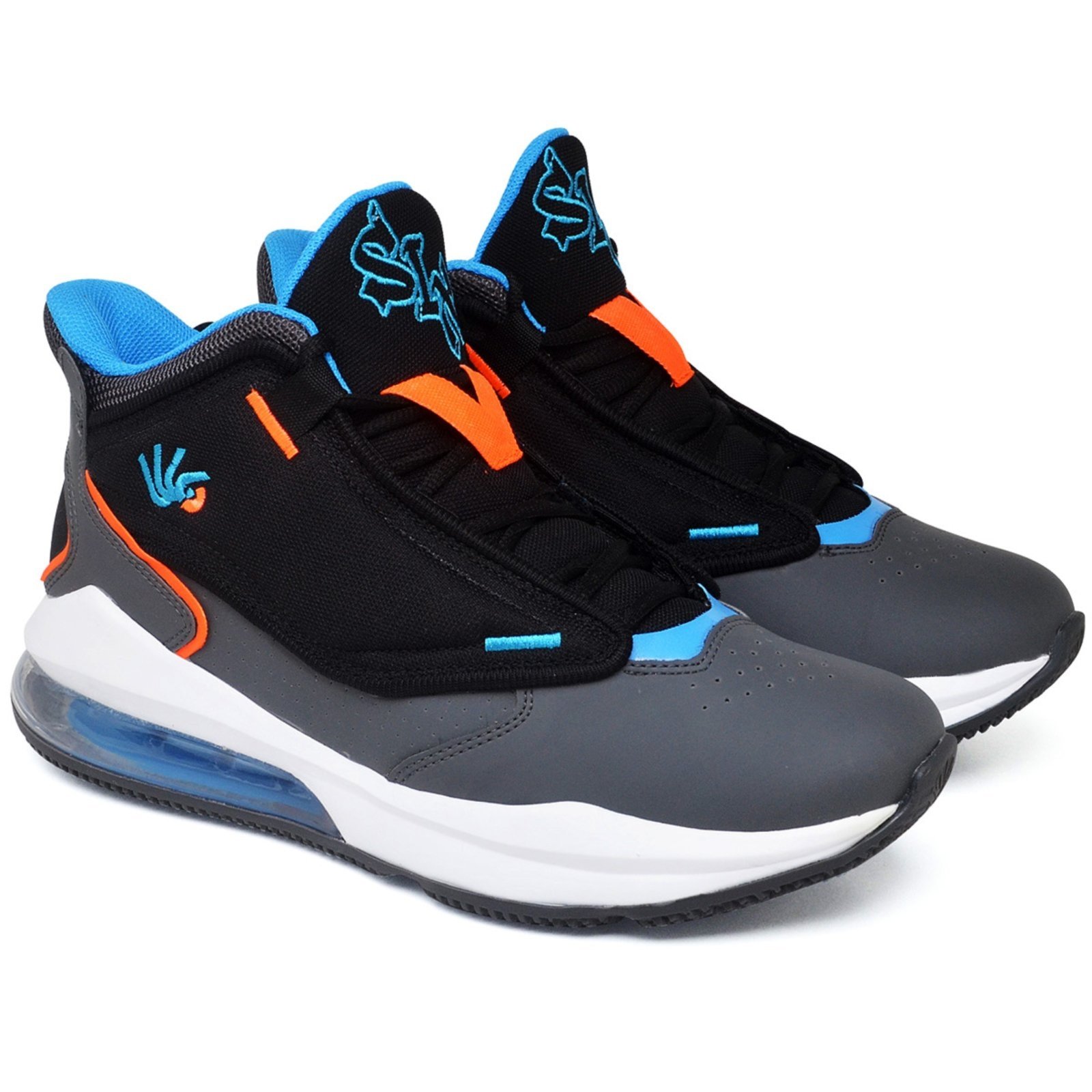Tênis Basquete Masculino Six Street Preto Azul
