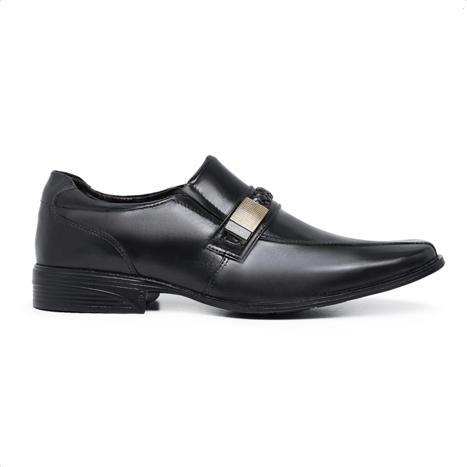 Sapato Masculino Social De Couro Casamento Noivado Festa Formal Sch 1502 Preto