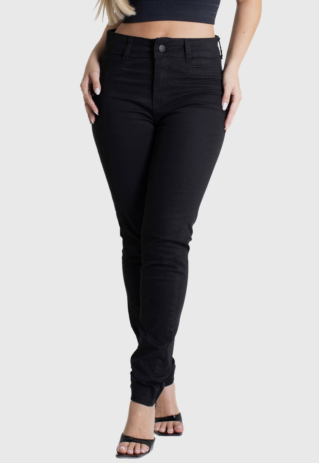 Calça Feminina Sawary Skinny Levanta Bumbum Preta