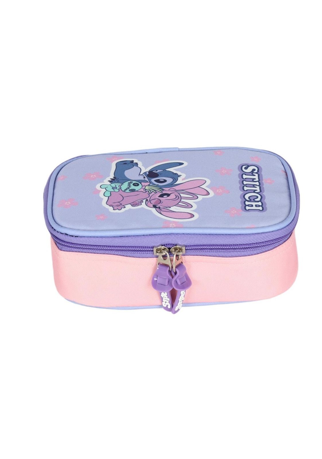 Vista 3 Infantil - Estojo Box Médio 100 pens Stitch Disney Luxcel roxo Luxcel roxo