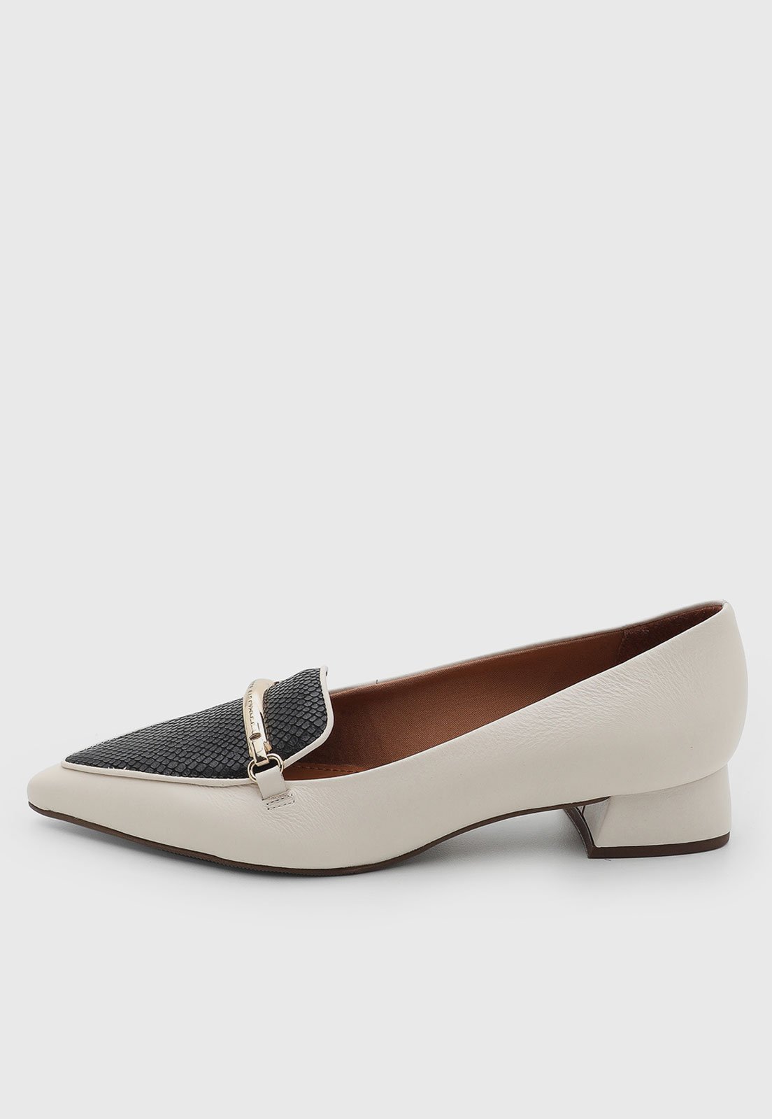 Scarpin Feminino Jorge Bischoff Couro Bico Fino Branco