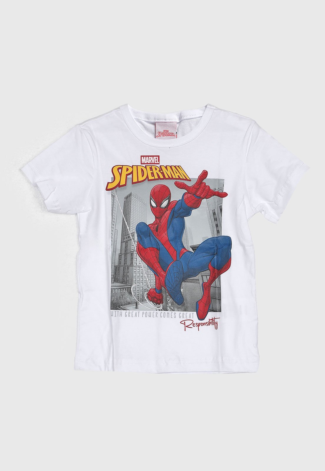 Infantil - Camiseta Brandili Spider Man Branca