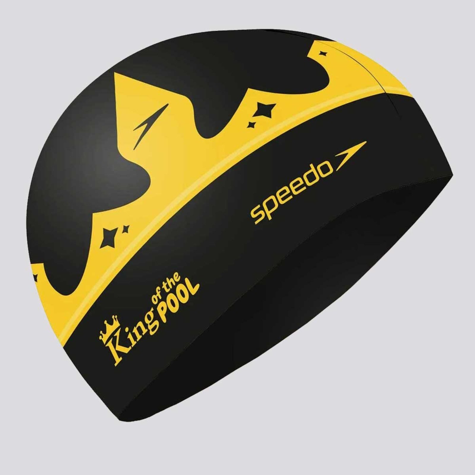 Touca de Natação Speedo Kingdom Preta e Amarela