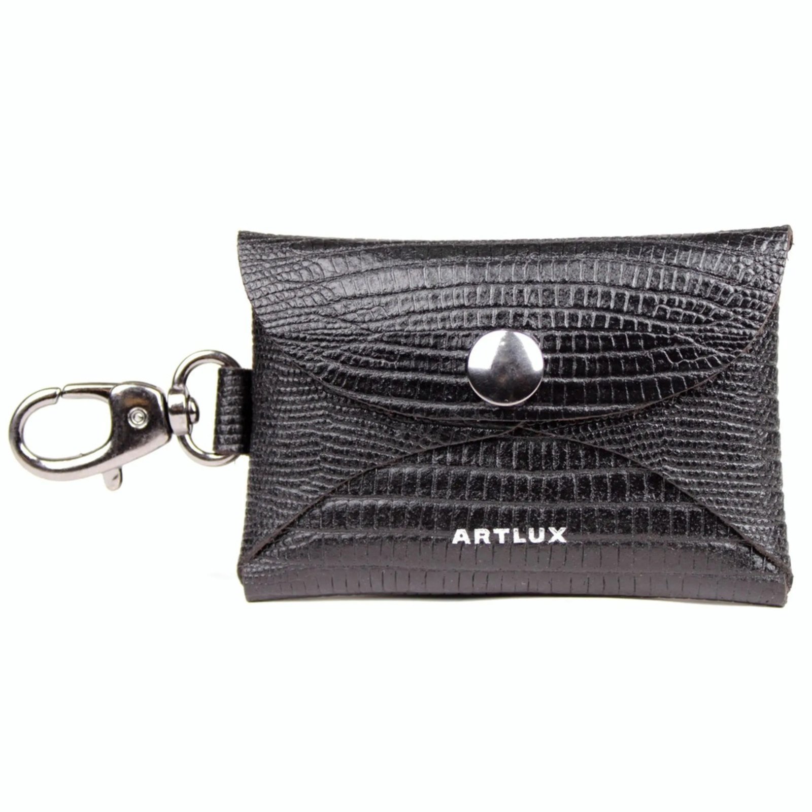 Chaveiro Charm Bag Porta Moedas Notas e Cartões em Couro Artlux 516 Coral