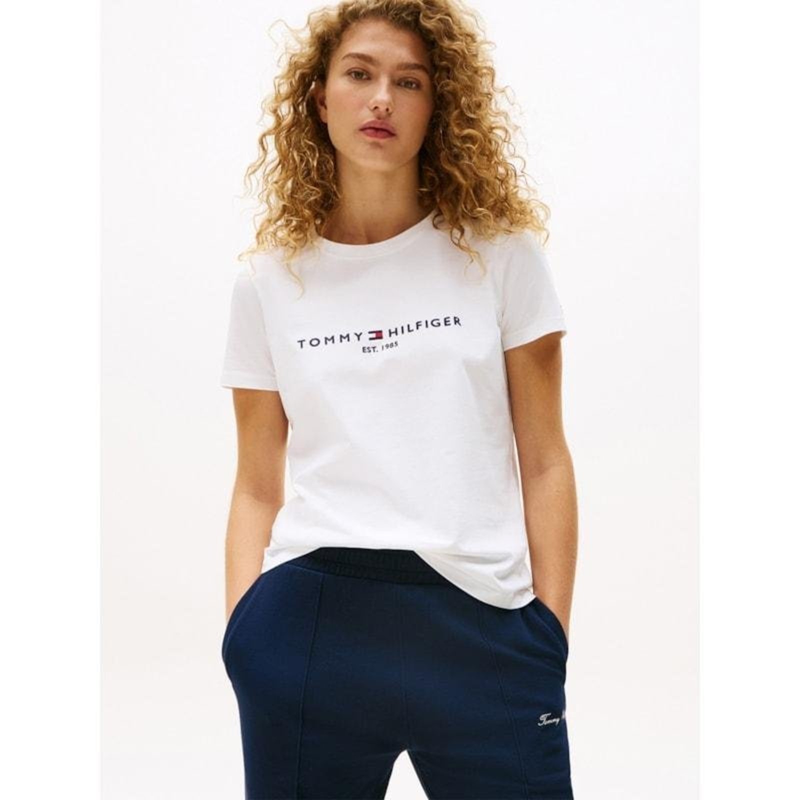 Camiseta Clássica Logo Branco