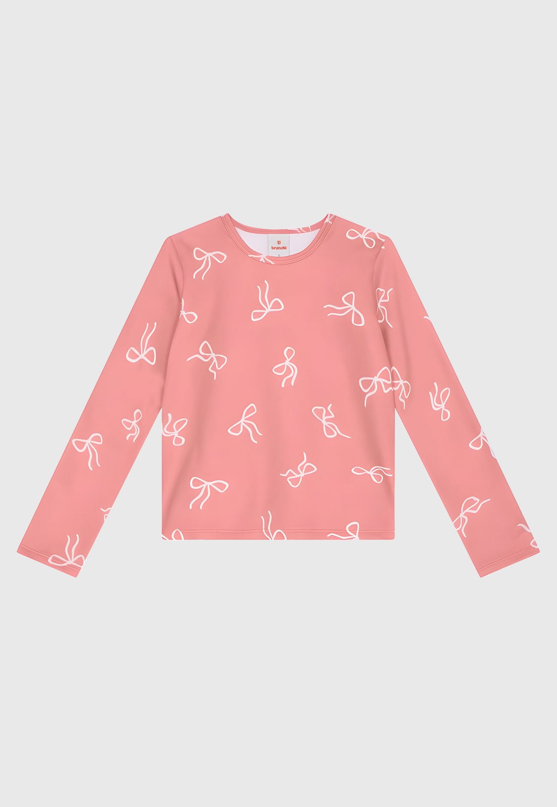 Infantil - Camiseta Brandili Estampa Laços Rosa