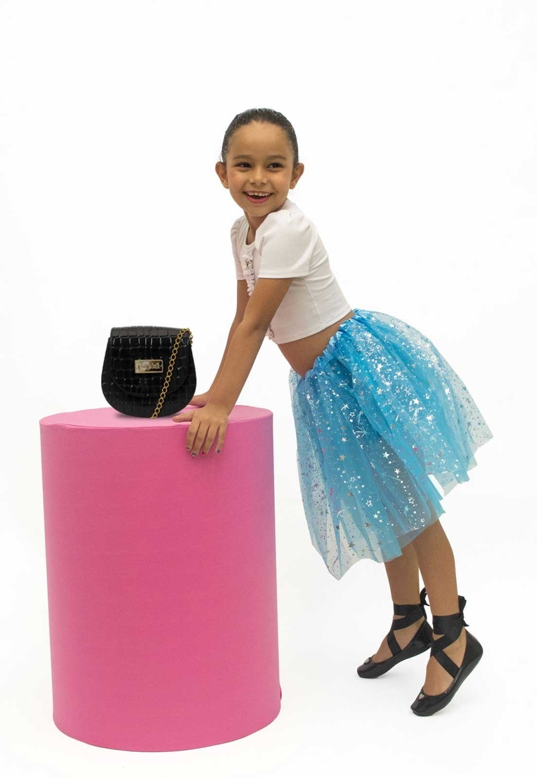 Vista 3 Infantil - Kit Bolsa E Sapatilha Bailarina Pópidi Menina azul Pópidí azul