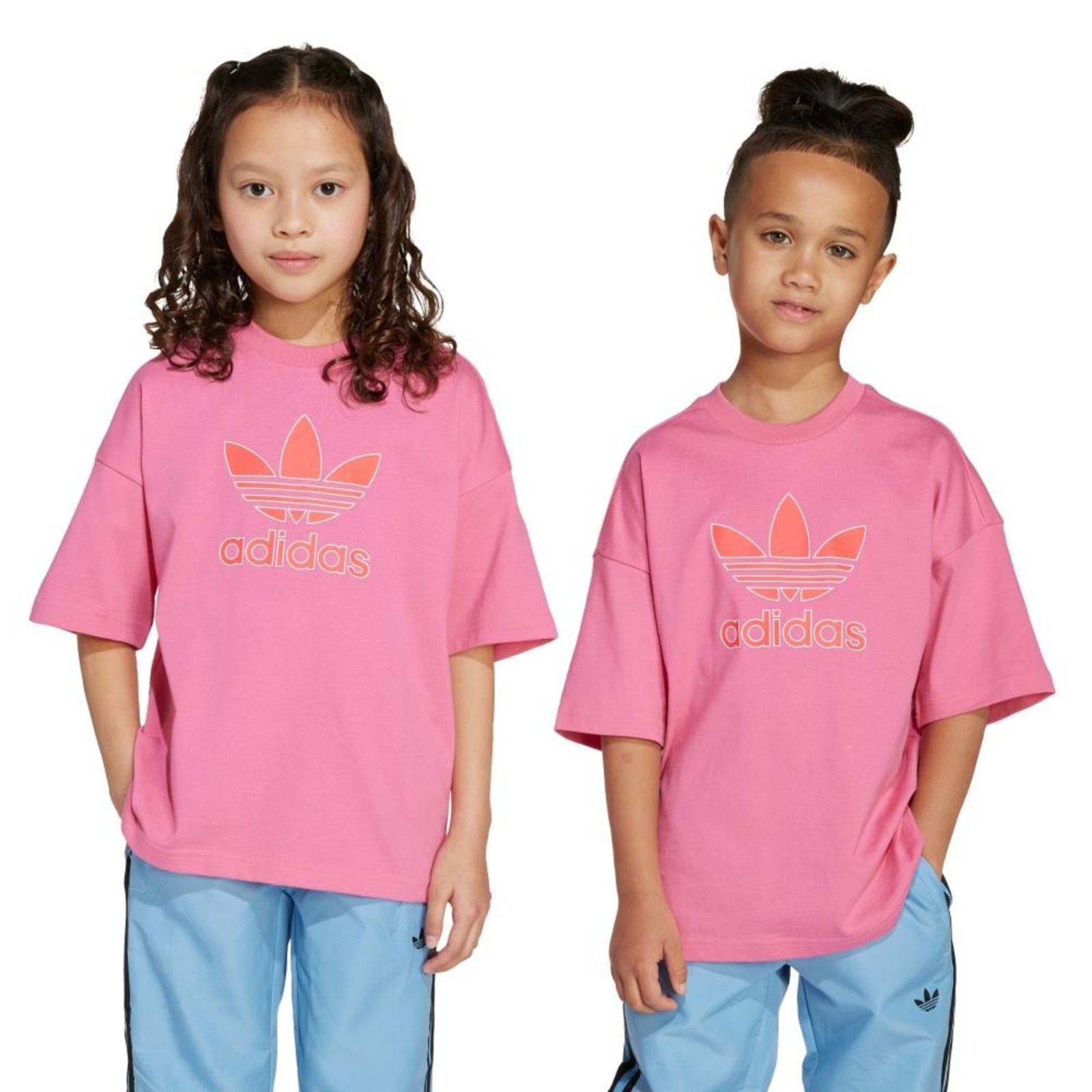 Infantil - Camiseta Trefoil adidas Originals Rosa