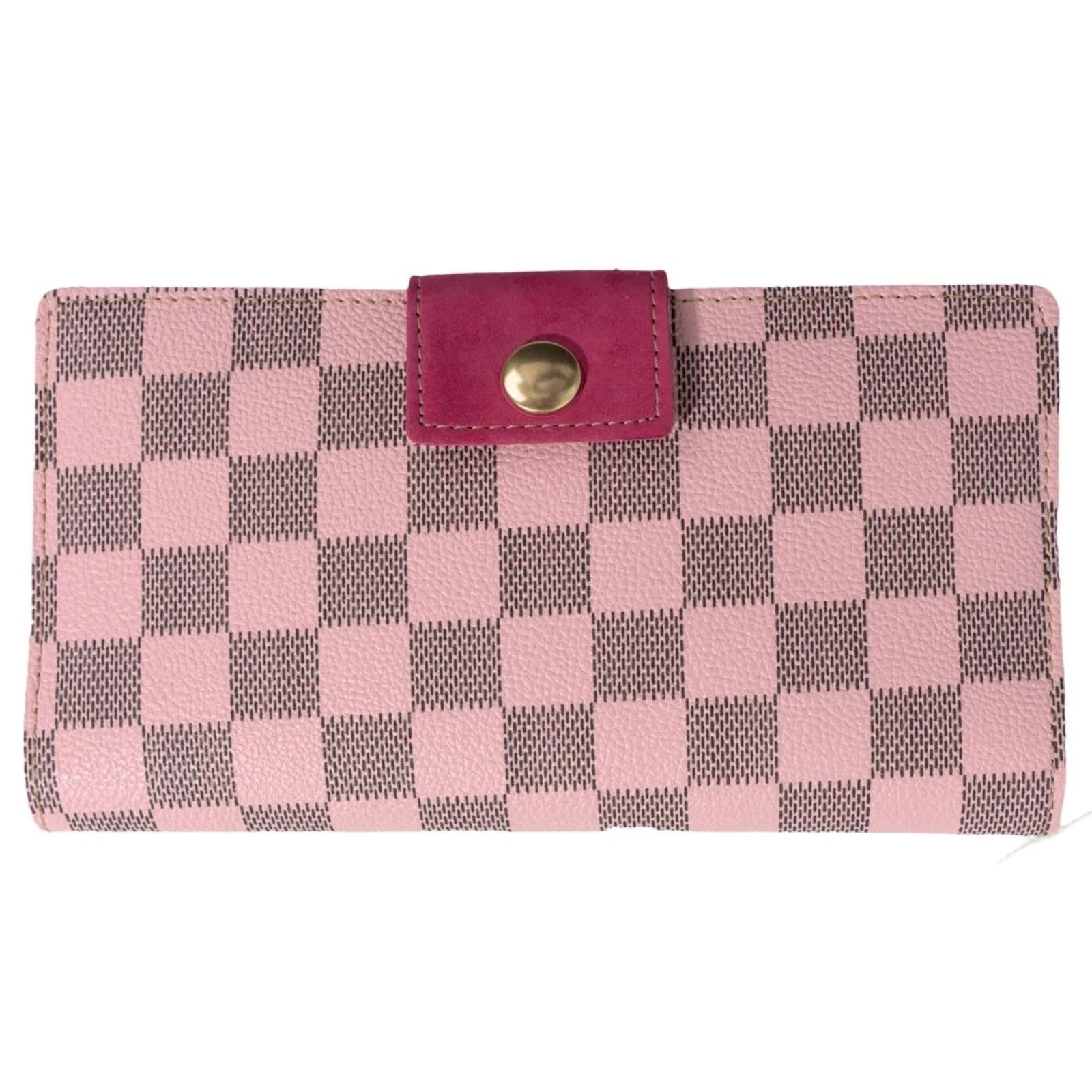 Carteira Feminina Xadrez Artlux Rosa 518
