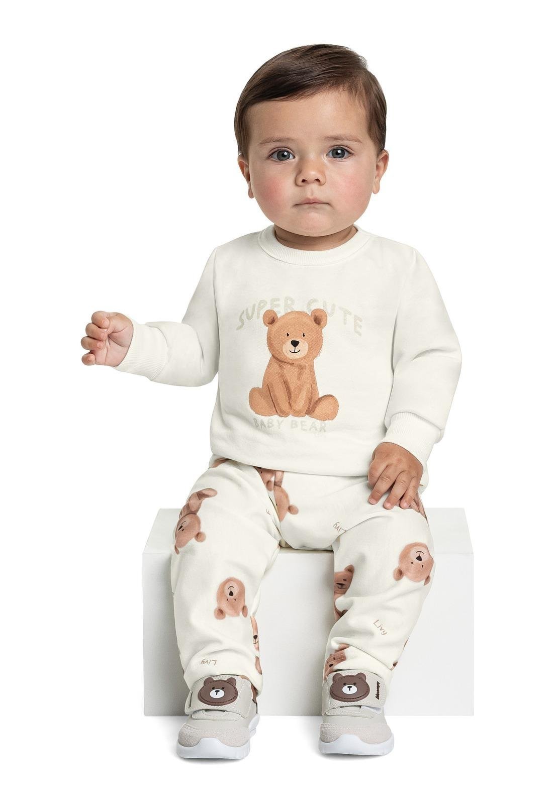 Infantil - Conjunto Menino Ursos Livy G Amarelo