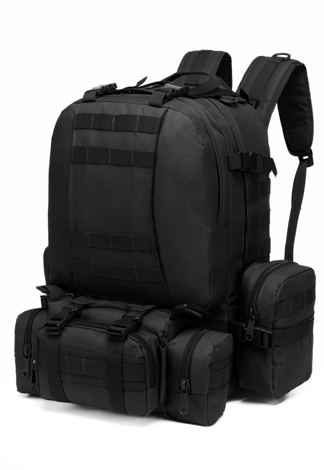 Vista 3 Mochila Coban Tática Militar Reforçada Trilha preto COBAN preto