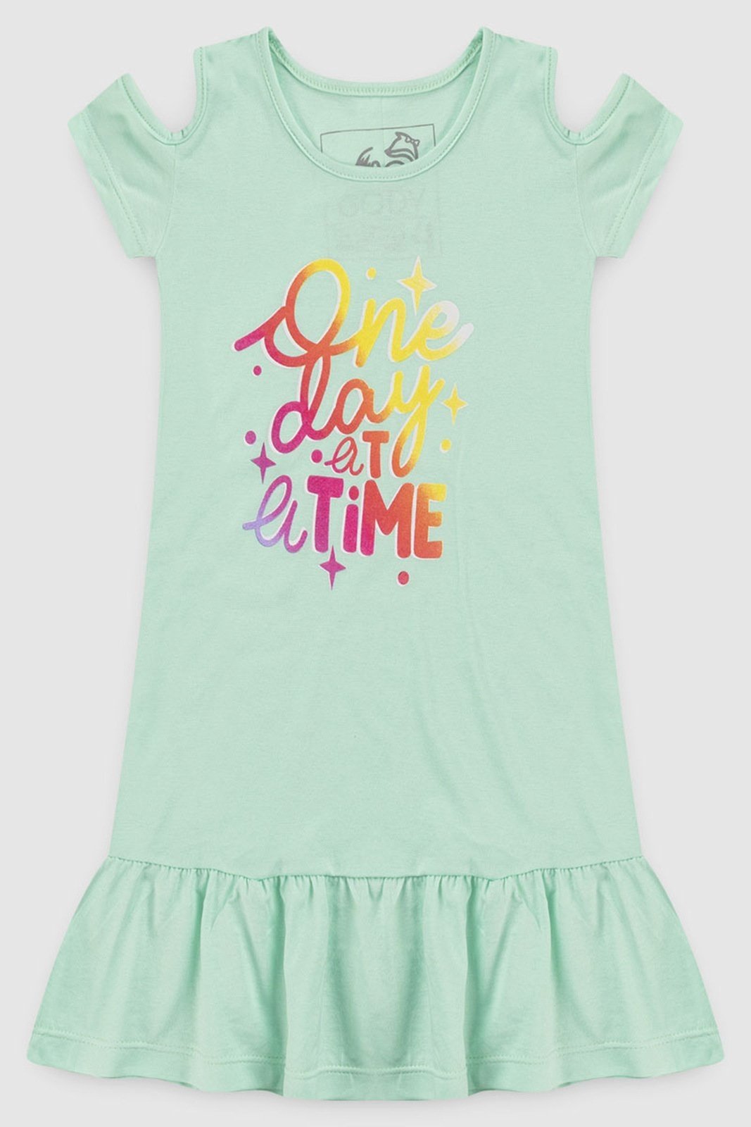 Infantil – Vestido One Day At A Time – Verde Agua – Babei