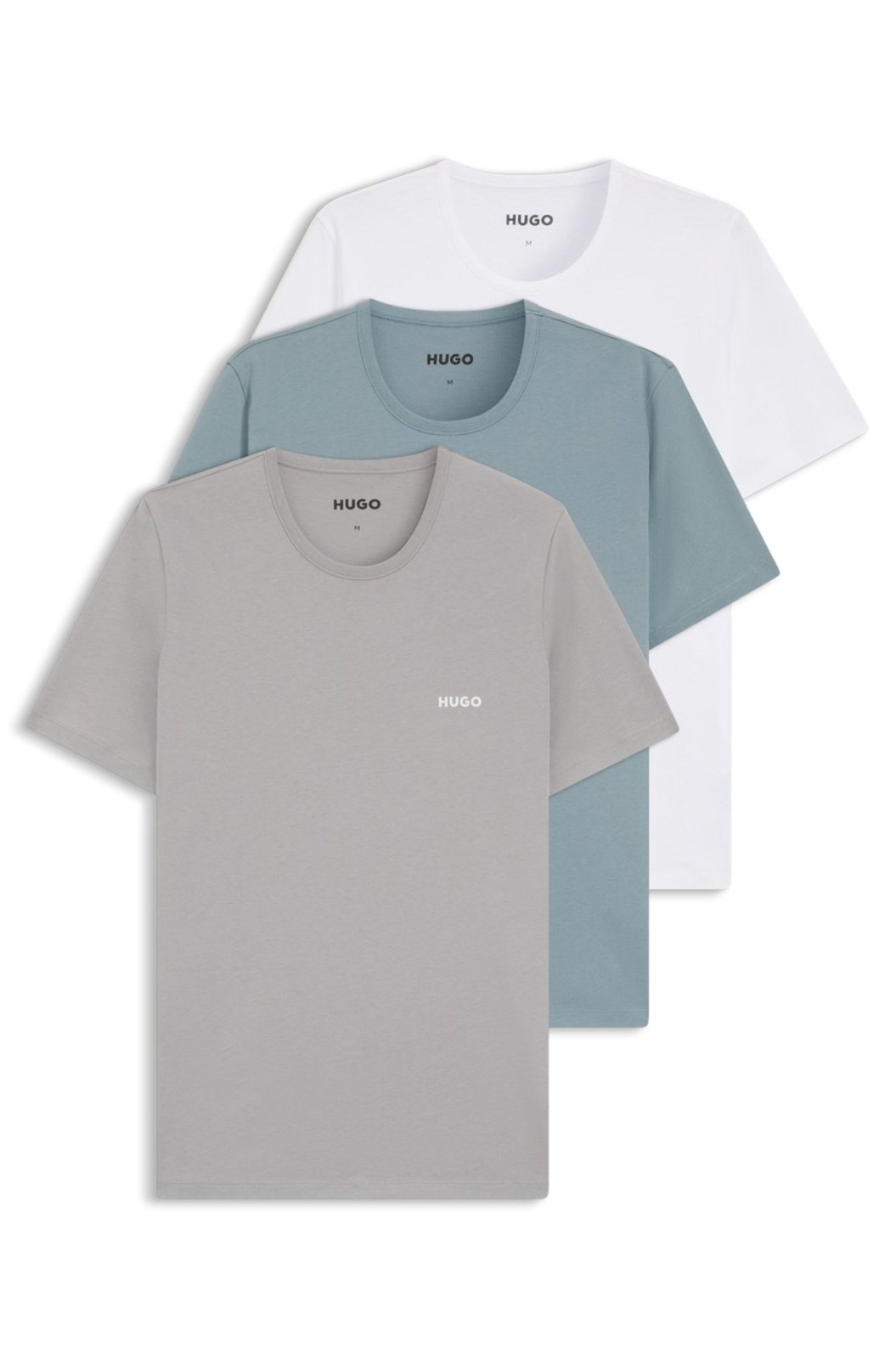 Pack De Três Camisetas Em Algodão