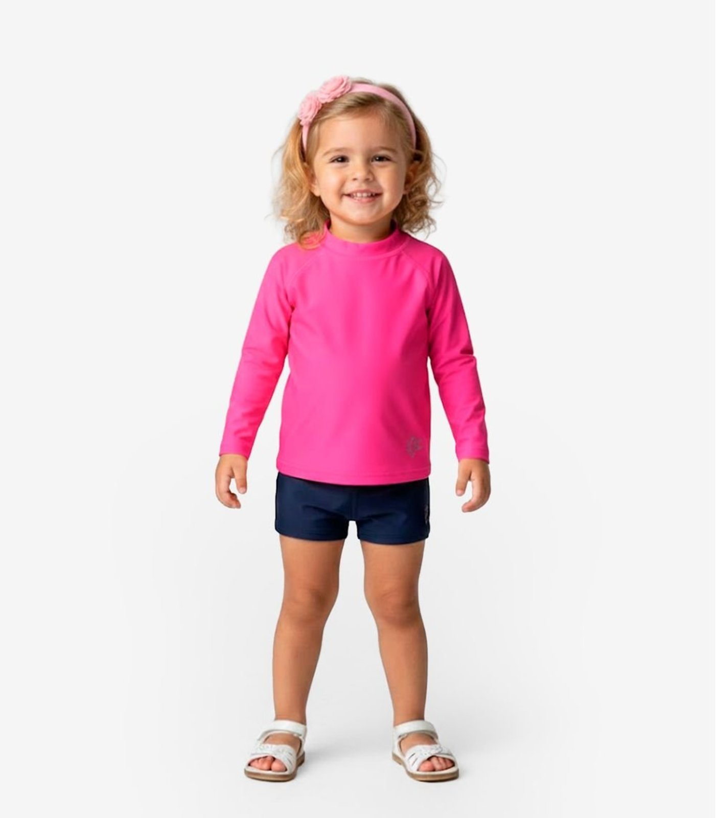 Infantil – Blusa Térmica Proteção UV Praia Manga Longa Select Rosa