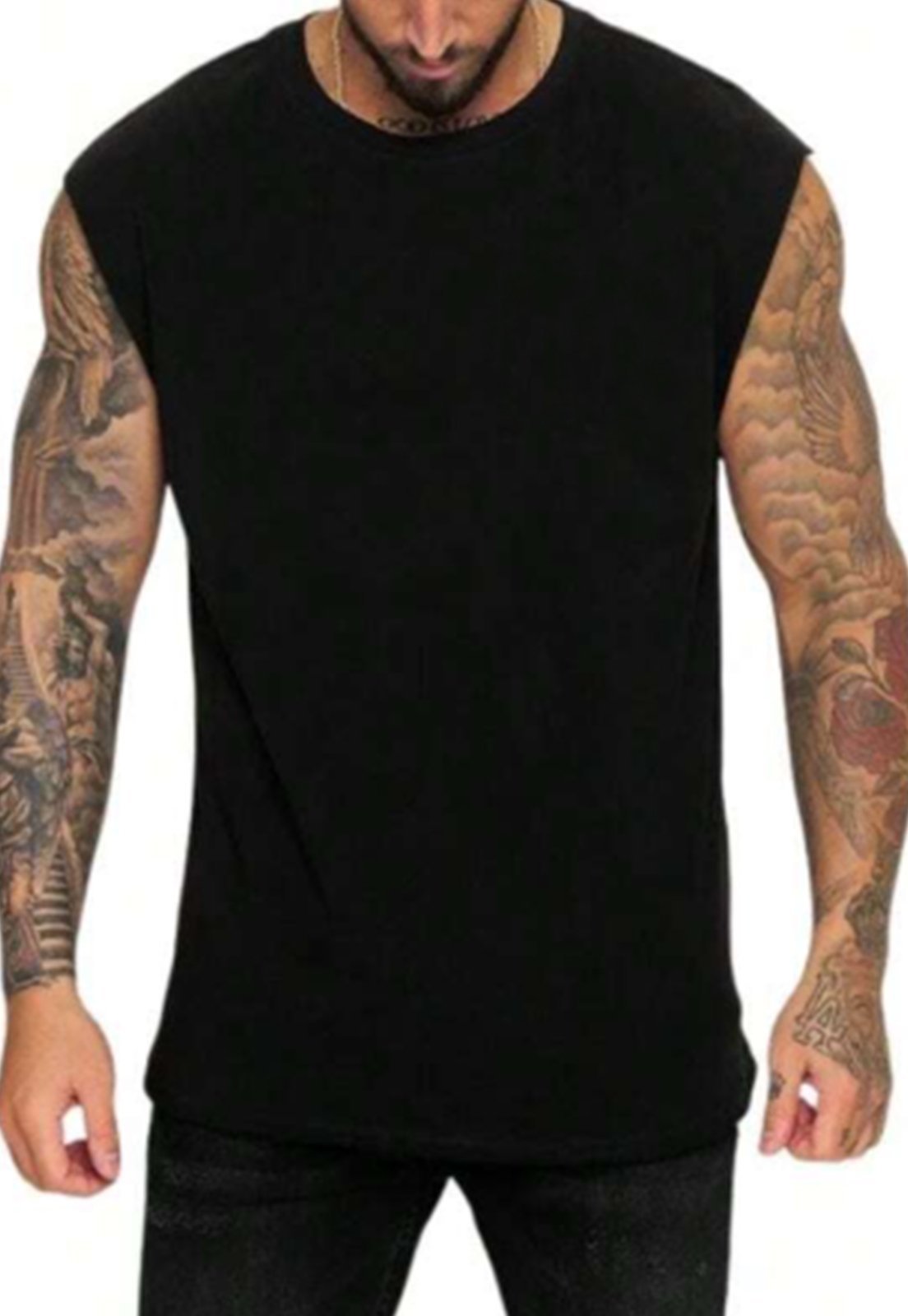 Camiseta Preta Cavada com recorte Grande Blusa Academia Fitness Oversized Camisa streetwear Over Lisa Preto