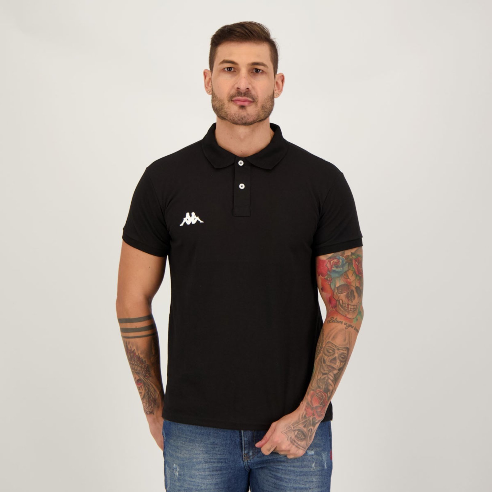 Polo Kappa Piquet Preta
