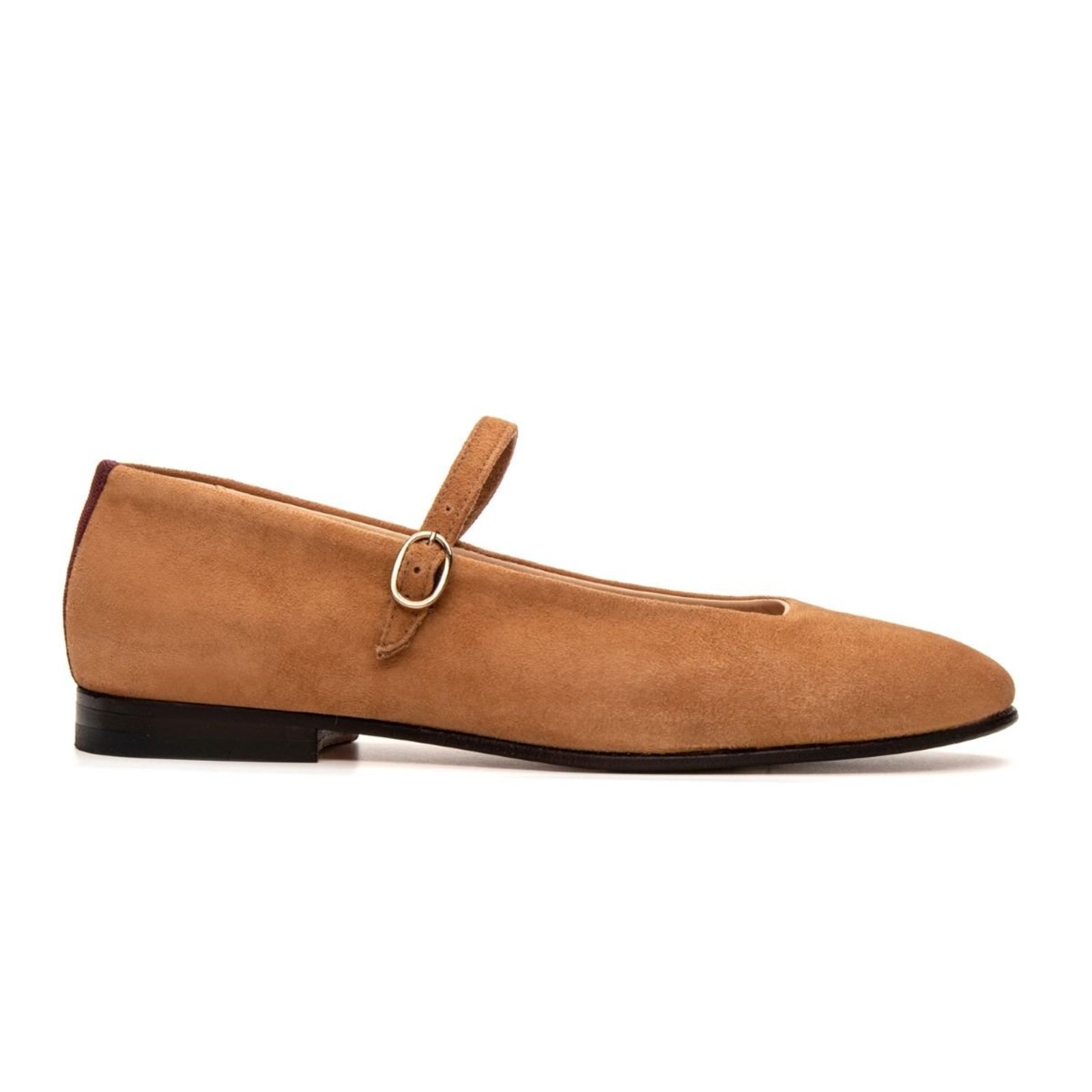 Sapatilha Feminina Domenica Couro Velour Tan