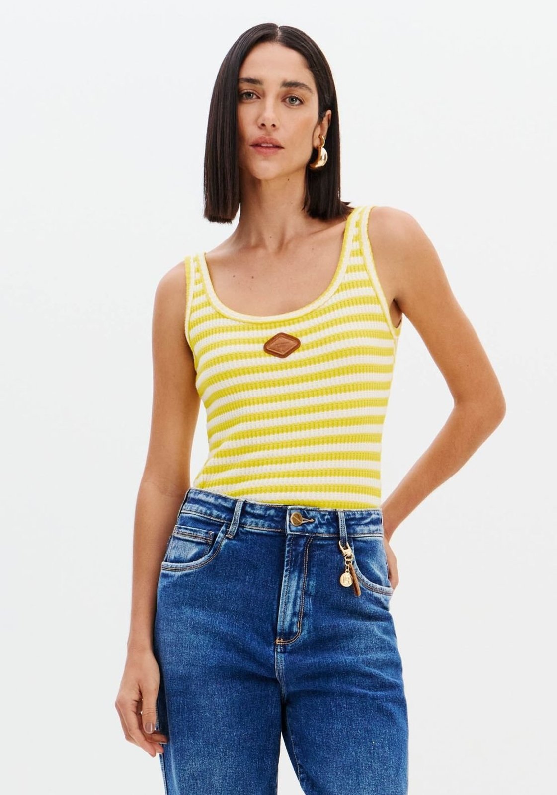 Blusa Regata Malha Texturizada Sport Easy