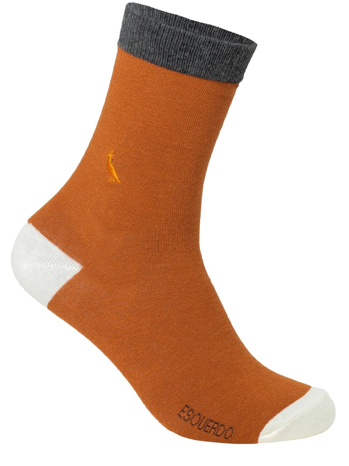 Meia Masculina Reserva RSV Social Cano Alto Algodão Confortável Amarelo Queimado Laranja Colors