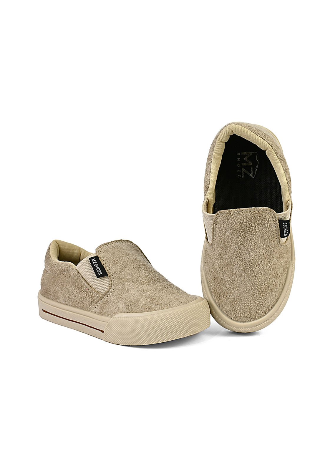 Infantil – Tênis Slip On Menino Iate Calce Fácil Casual Marfim Mzkid