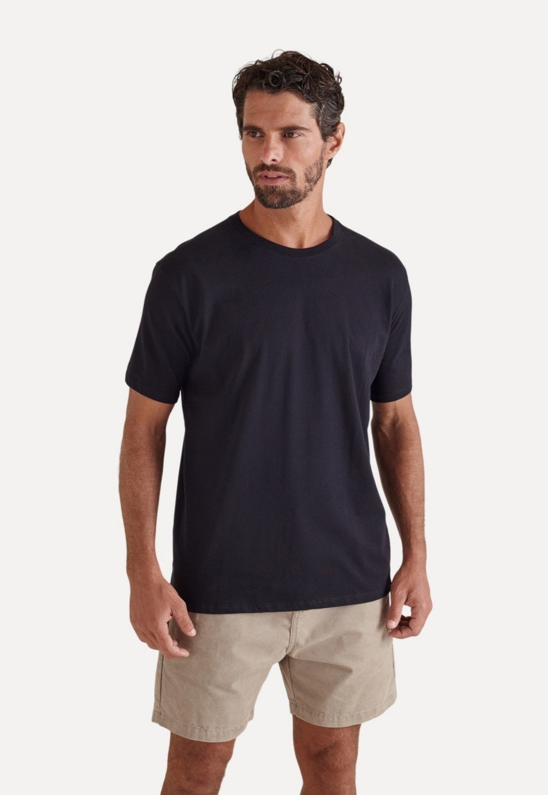 Vista 2 Camiseta Básica Macio Conforto Reserva preto Reserva preto