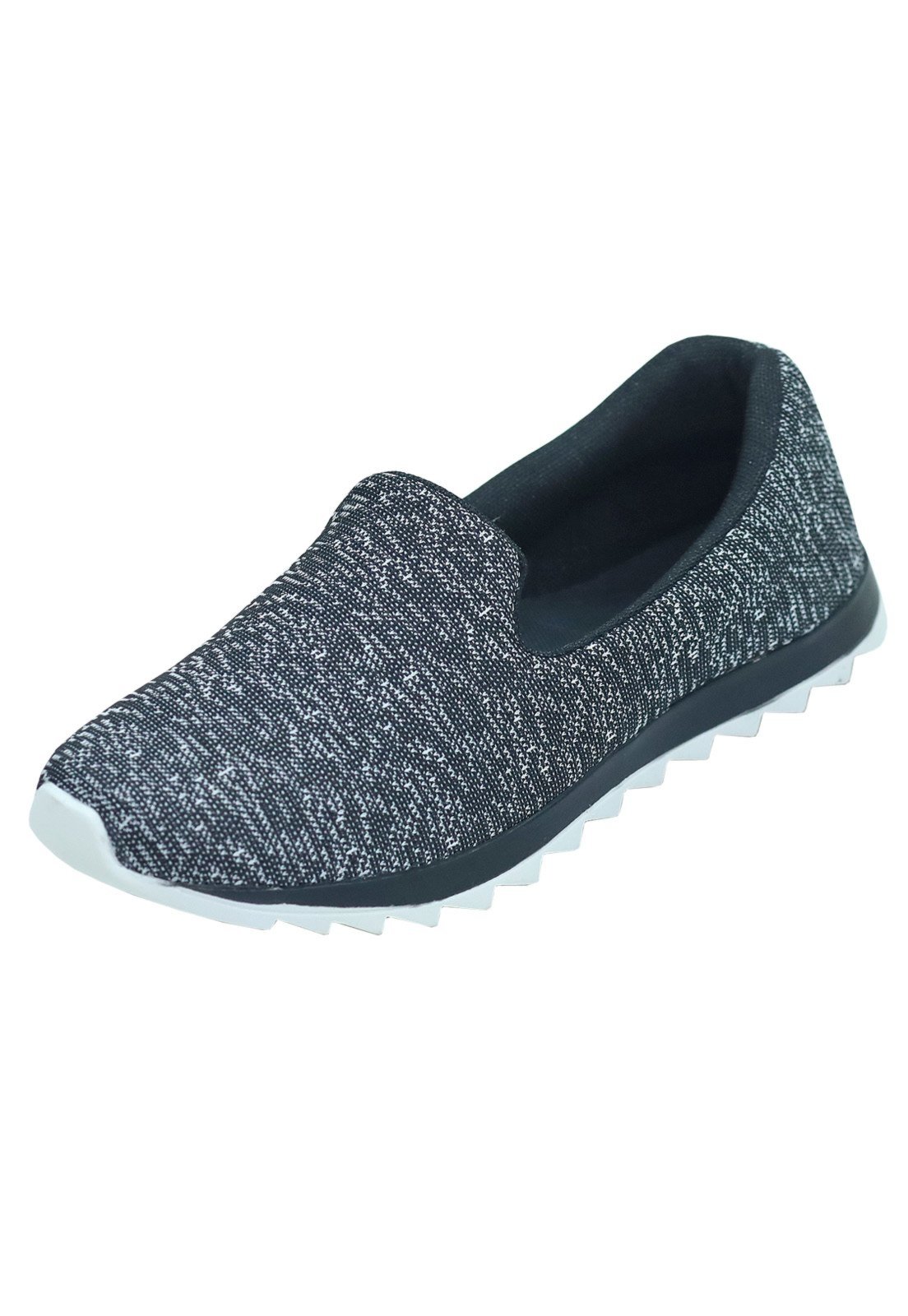Tênis Calce Facil D.S Slip On Branco/Preto