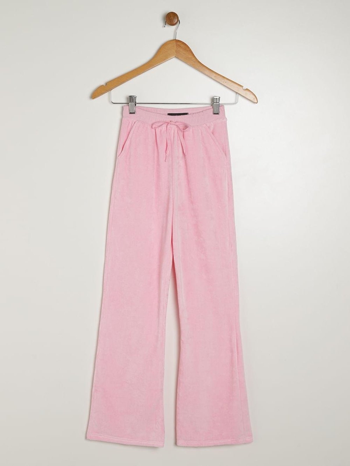Infantil - Calça Wide Leg Plush Juvenil Menina Vels Rosa Tecido Macio